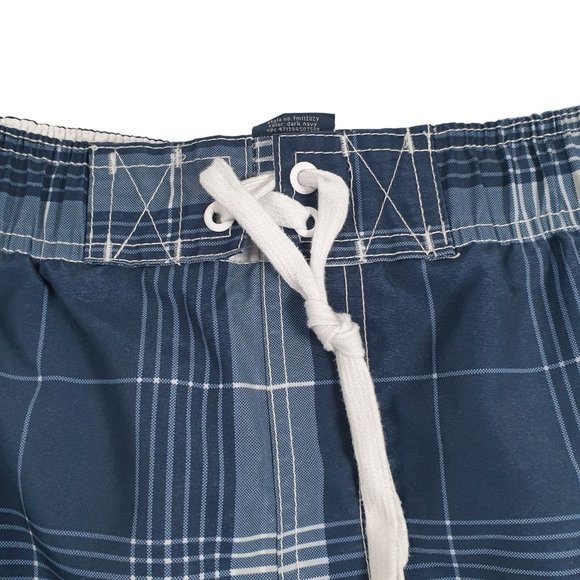 Faded Glory Men Large Swim Trunks Board Shorts Water Wicking Thicker Fabric Blue - Picture 6 of 9